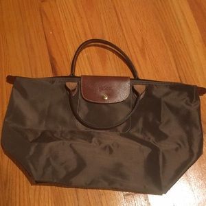 Olive longchamp bag short handles